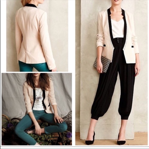 Anthropologie Jackets & Blazers - Anthropologie Cartonnier blush & black blazer